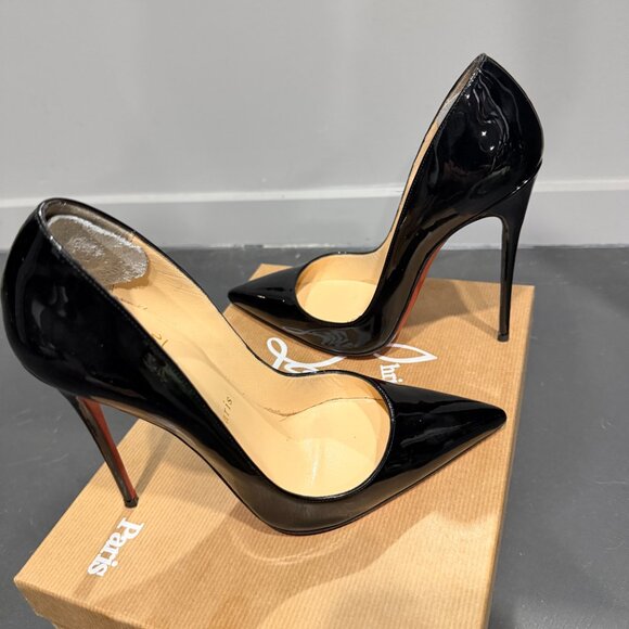 Christian Louboutin Patent So Kate 120 Pumps 37 Black - Picture 3 of 6